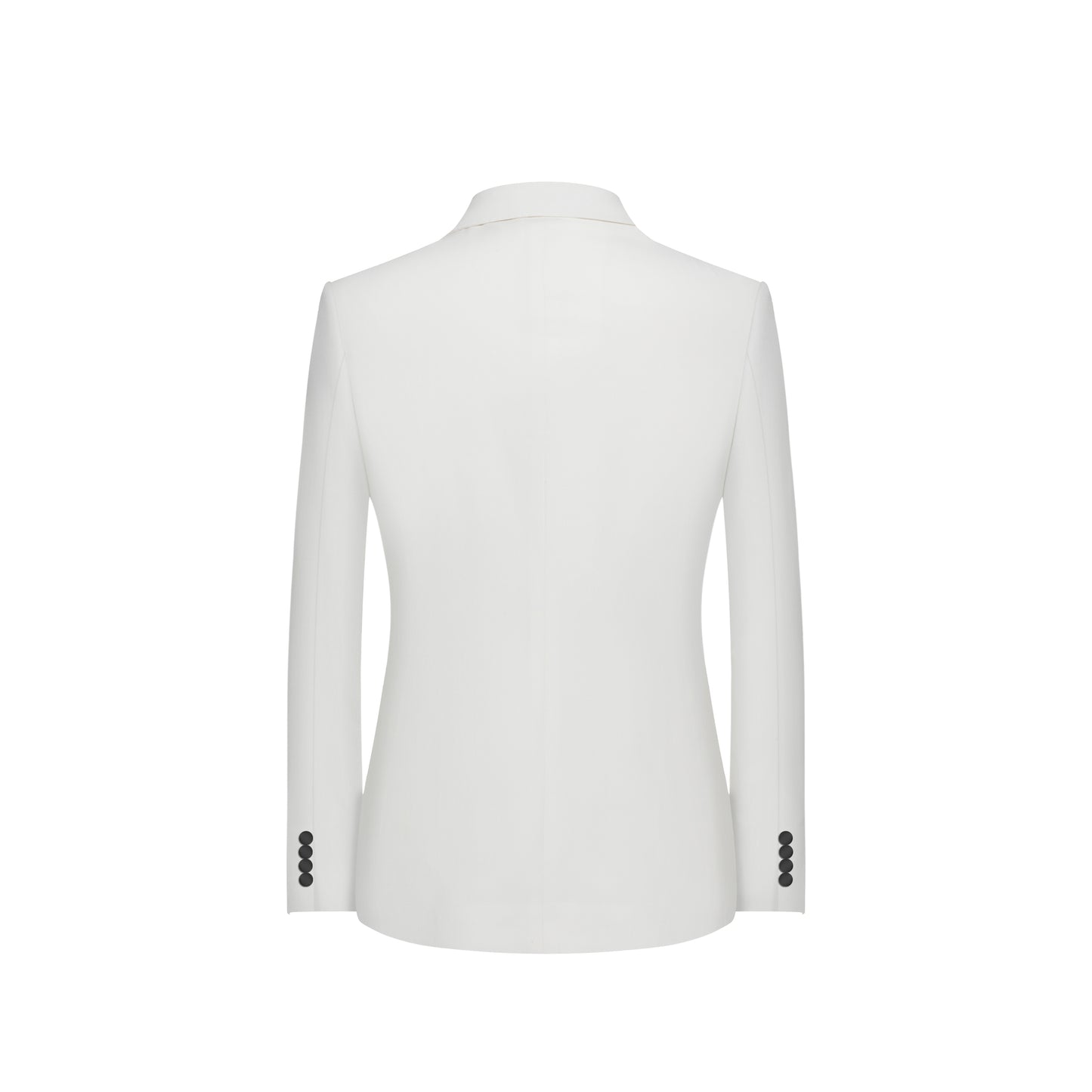 Tuxedo dress white wool half linen lining handmade
