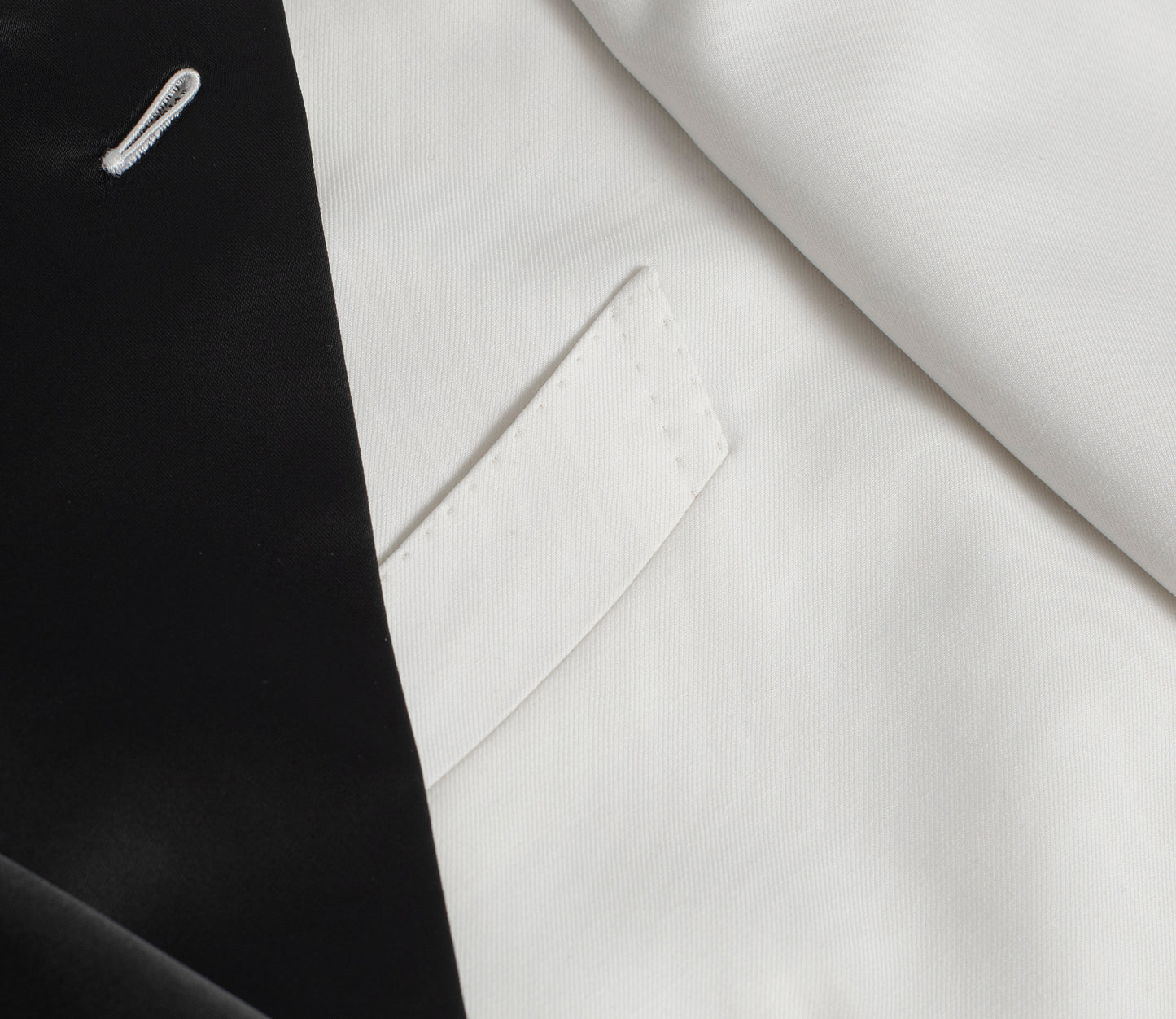 Tuxedo dress white wool half linen lining handmade