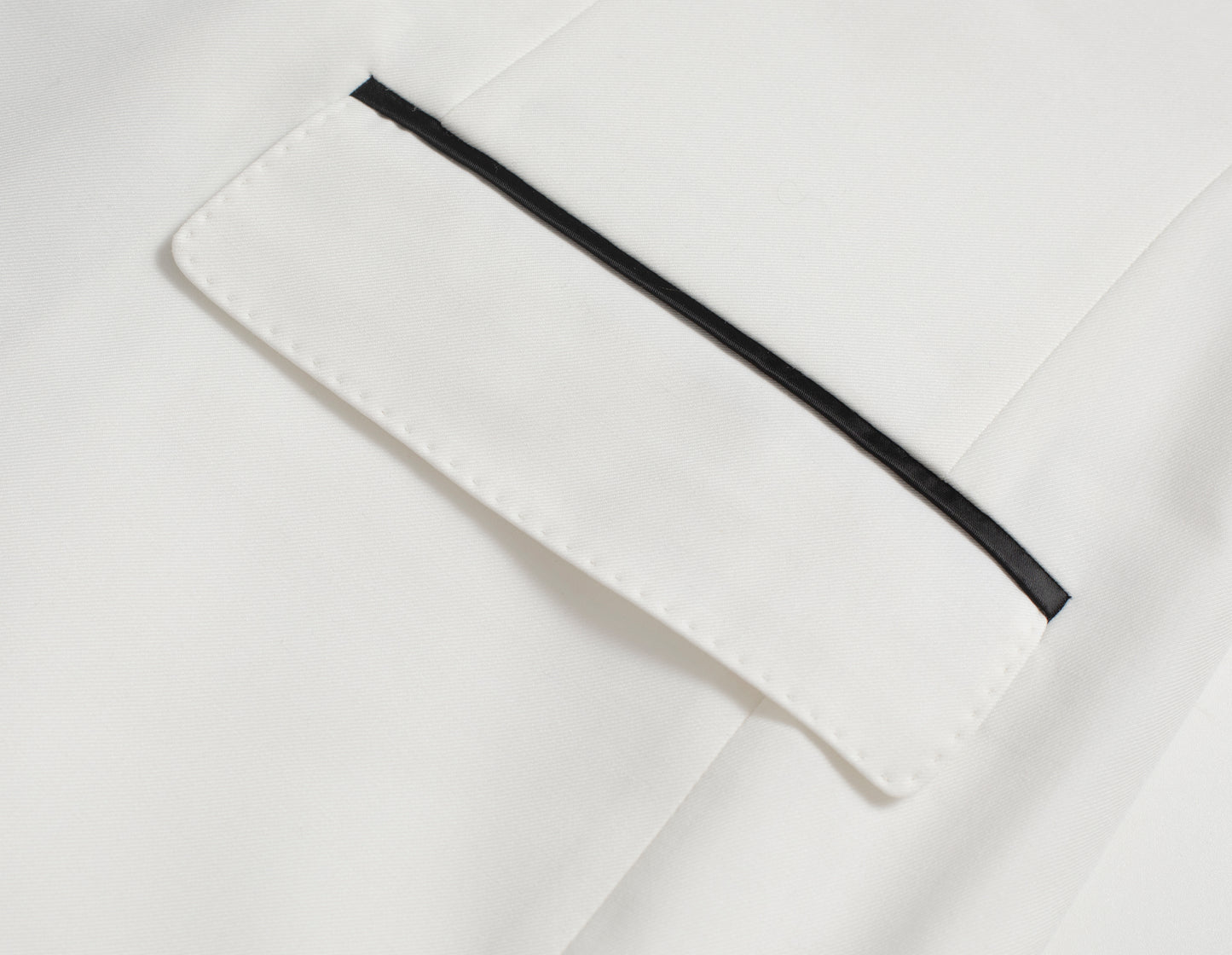 Tuxedo dress white wool half linen lining handmade