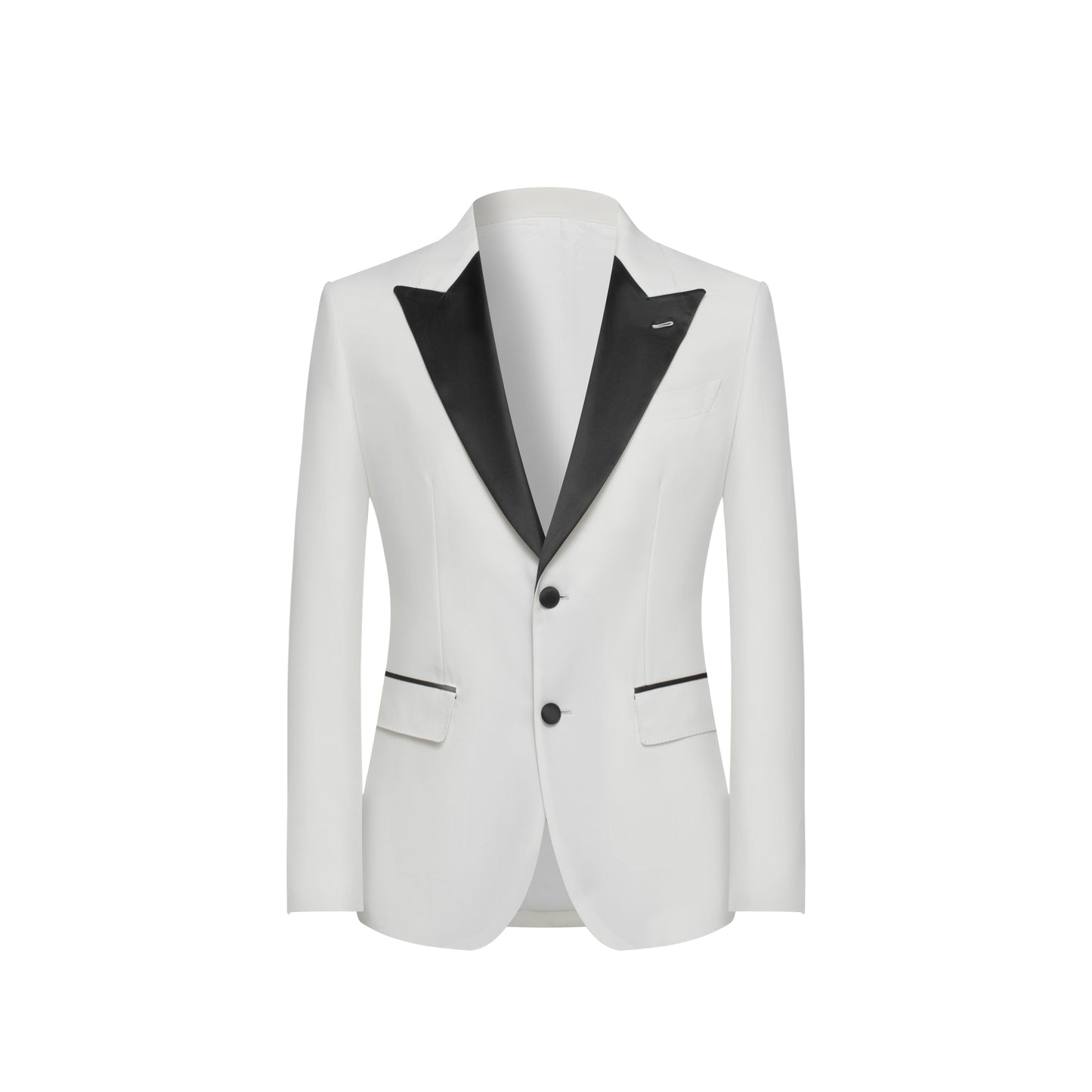 Tuxedo dress white wool half linen lining handmade